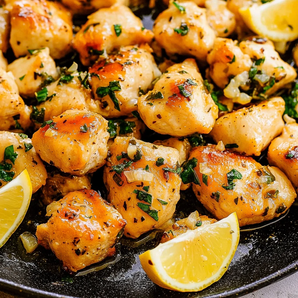 Lemon Garlic Chicken Bites