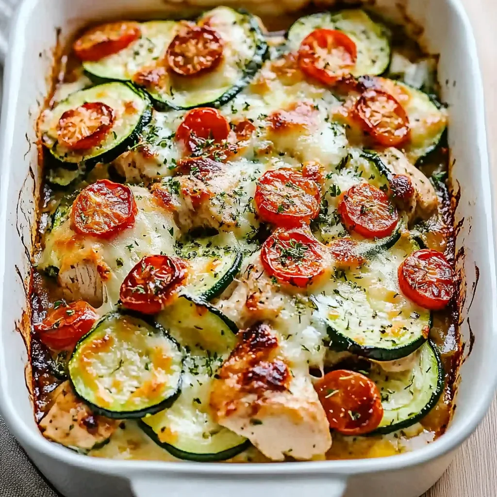 Mediterranean Chicken Zucchini Bake – Healthy, Flavorful & Easy!