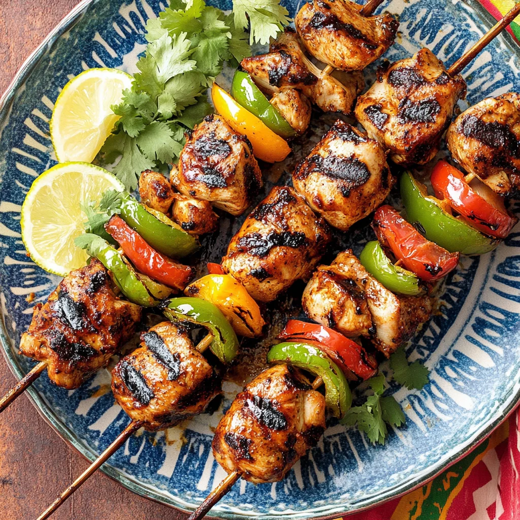 Mexican Barbecue Chicken Skewers