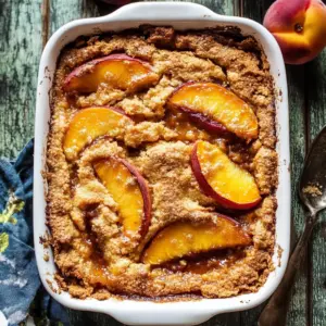 Old School Easy Brown Sugar Peach Cobbler