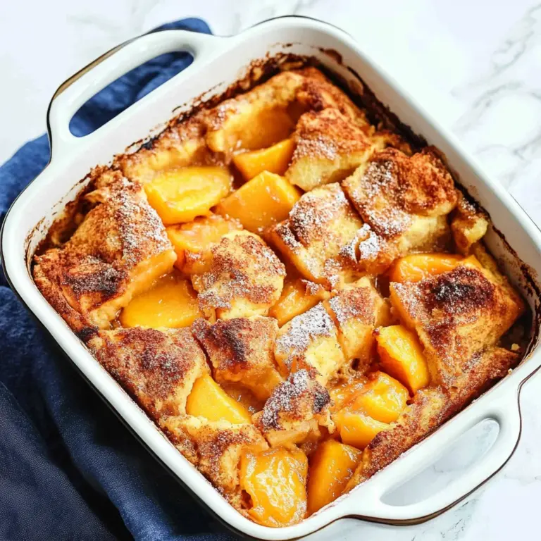 Peach Cobbler French Toast Bake