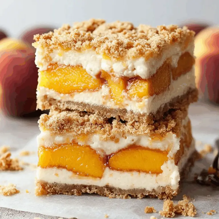 Peaches and Cream Desserts: Irresistible Peach Cobbler Cheesecake Bars for Every Occasion