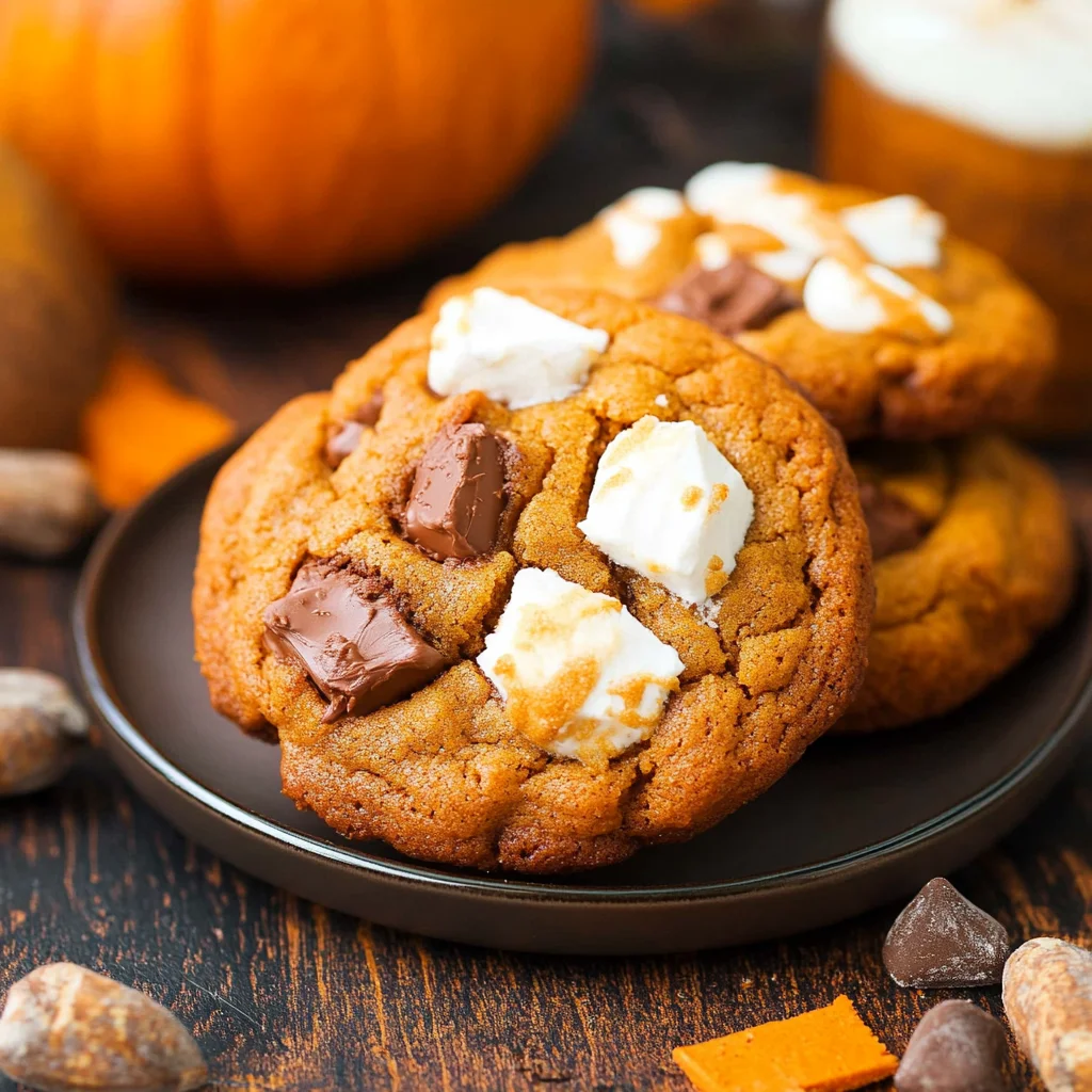 Pumpkin S'mores Cookies