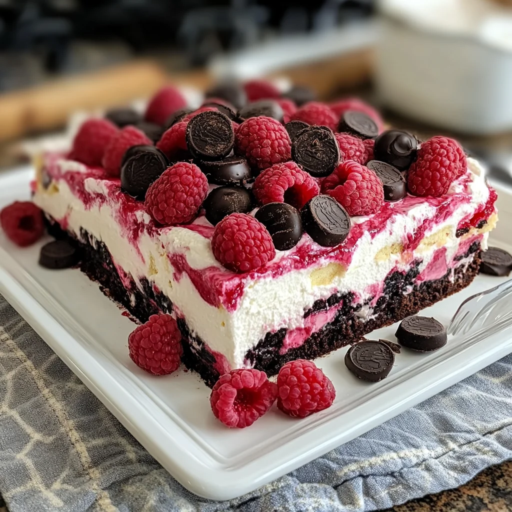 Raspberry Chocolate Lasagna Dessert