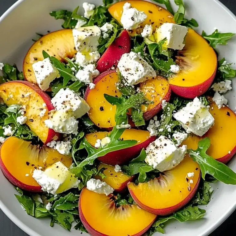 Simple Peach Feta Salad