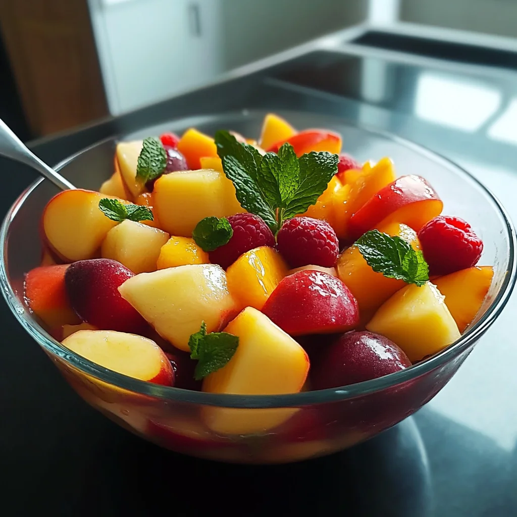 Summer Peach Fruit Salad
