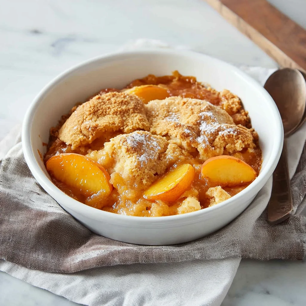 The Easiest Southern Peach Cobbler