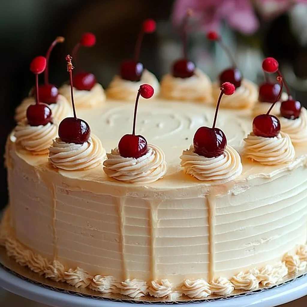 Vintage Maraschino Cherry Cake
