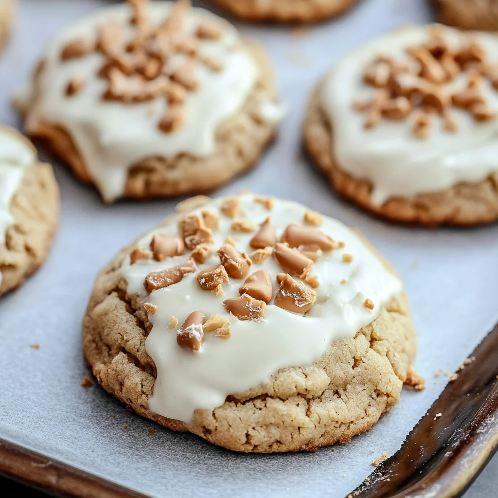White Chocolate Reese’s Cheesecake Cookies