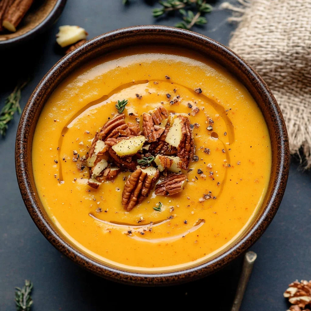 Apple Cheddar Sweet Potato Soup