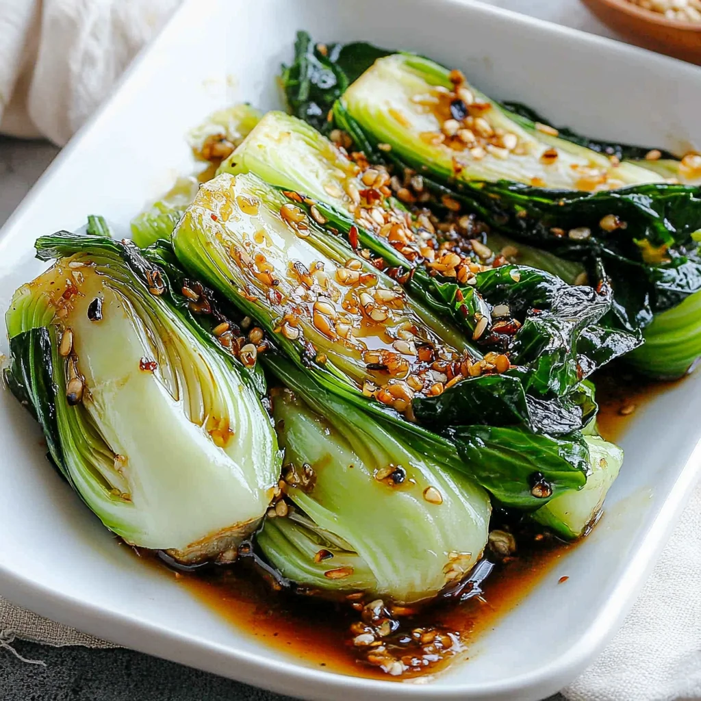 Baby Bok Choy with Soy Sauce and Garlic