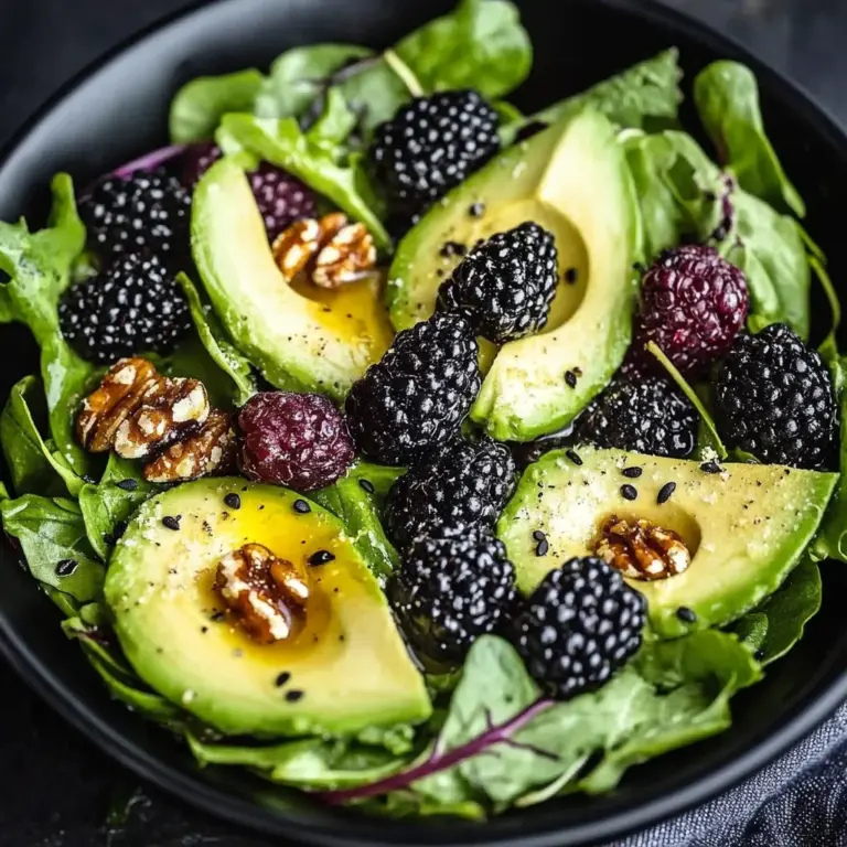 Blackberry & Avocado Salad with Honey Lemon Vinaigrette