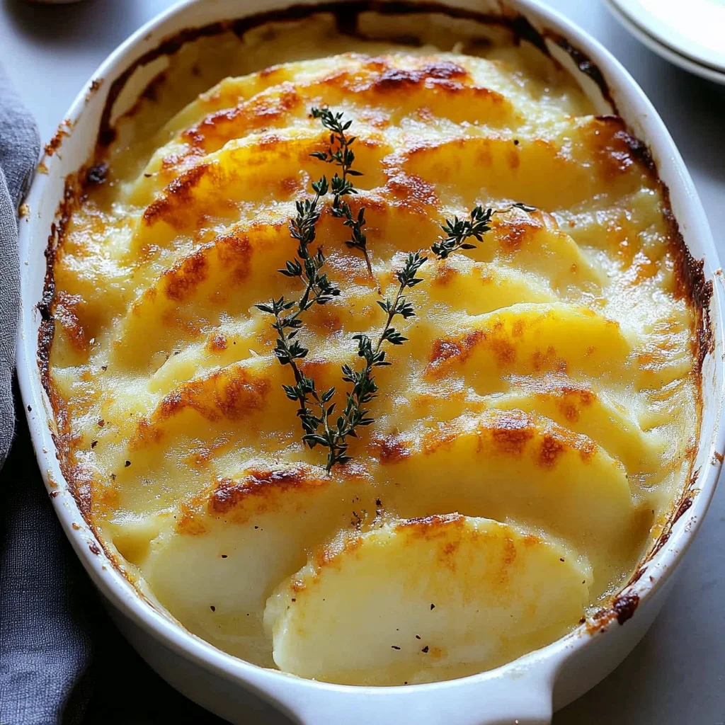Cheesy Garlic Potatoes Gratin – Easy & Creamy Recipe