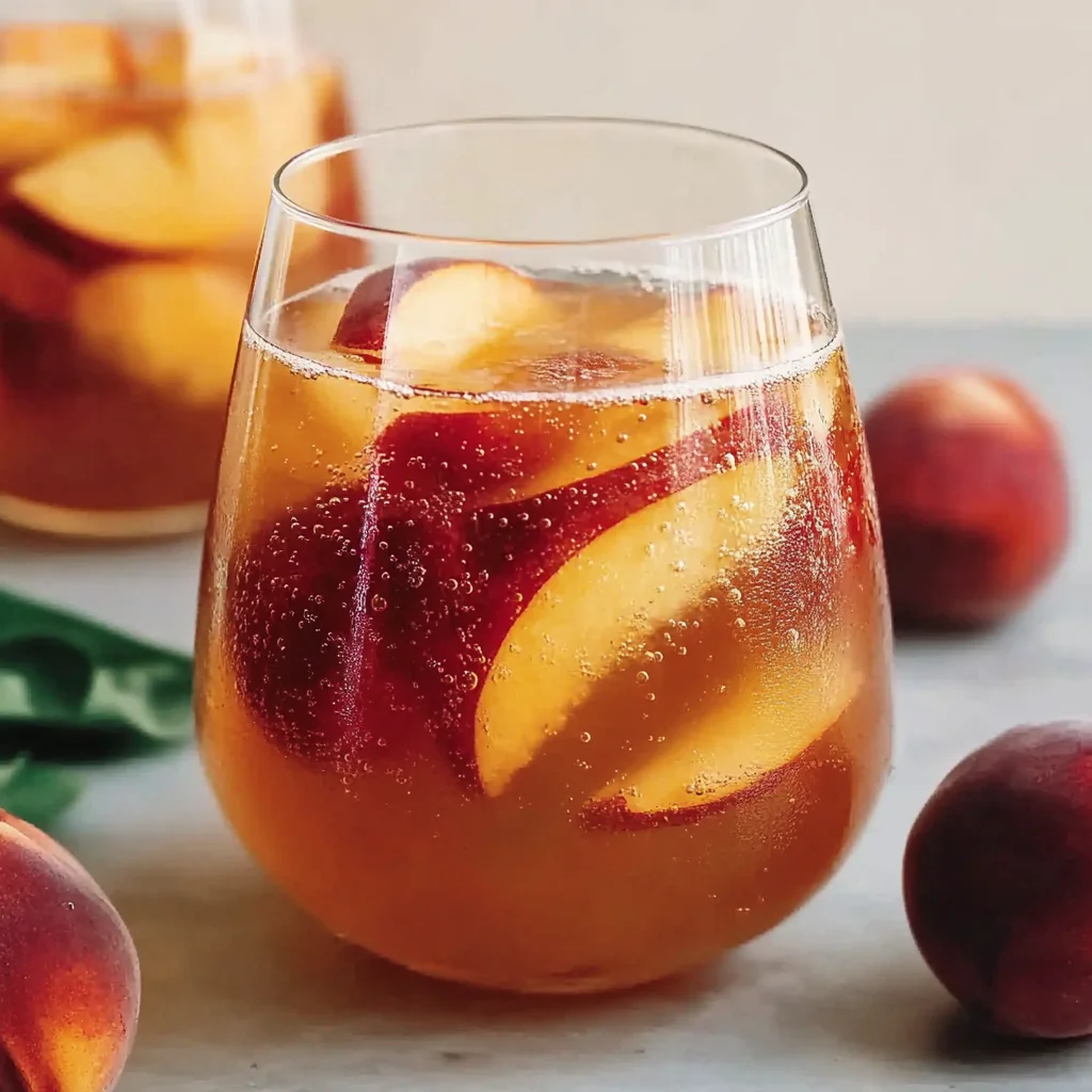 Chilled Peach Moscato Sangria