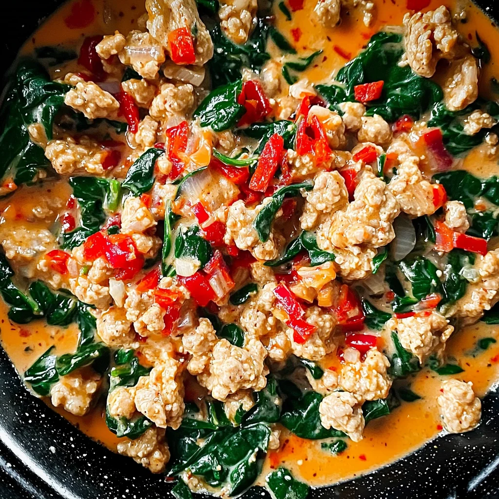 Creamy Ground Turkey & Spinach Protein Bowl