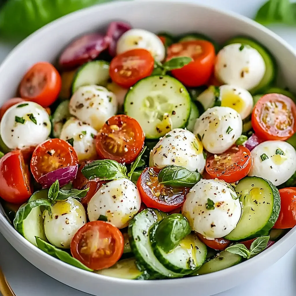 Cucumber Caprese Salad