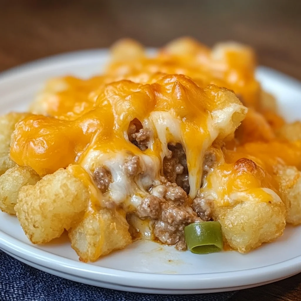 Easy Cheesy Tater Tot Casserole With Ground Beef