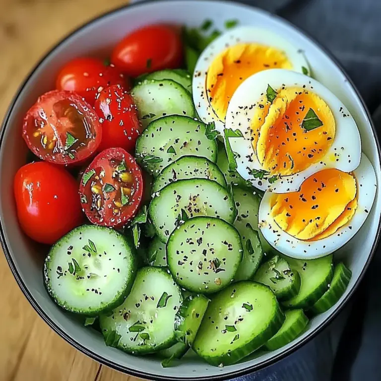 Egg, Cucumber & Tomato Salad Bowl