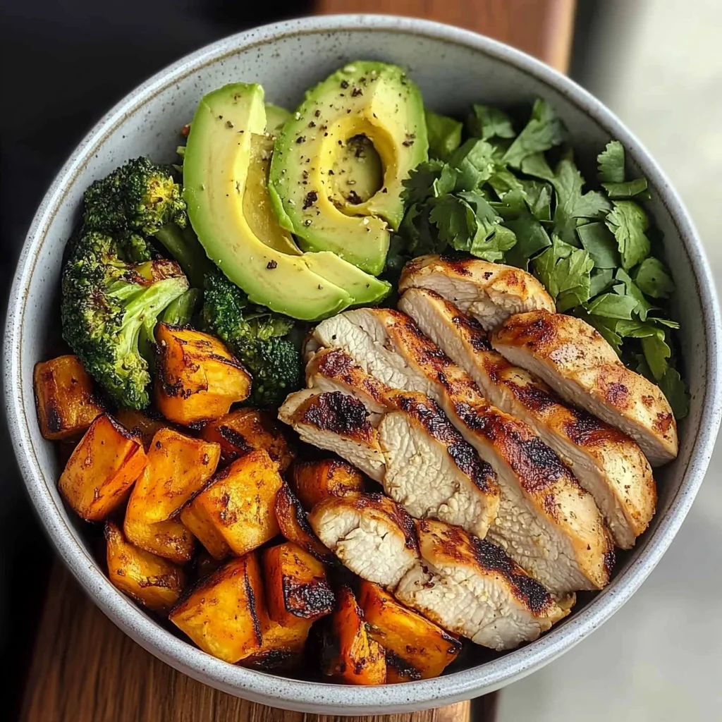 Grilled Chicken Veggie Bowl with Avocado