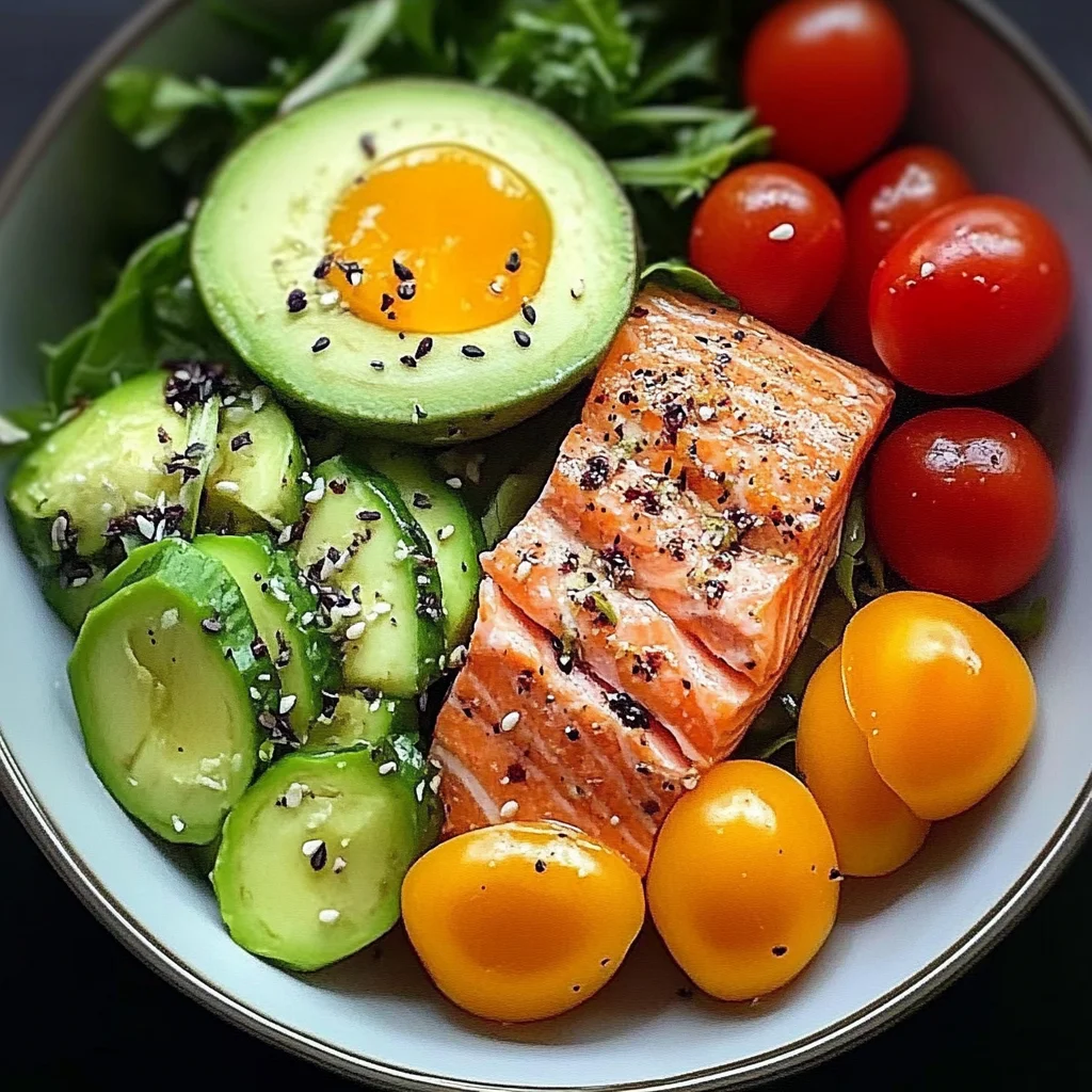 Omega Power Plate with Salmon & Avocado