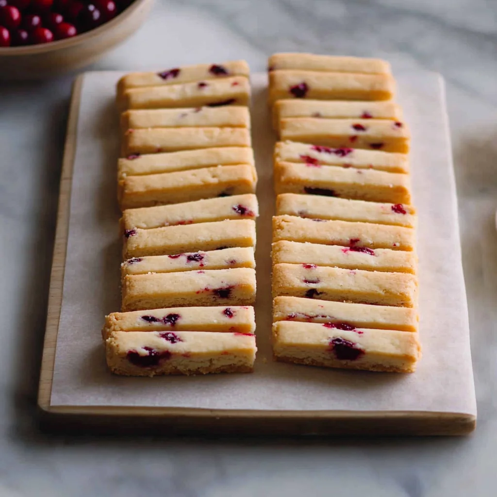 Orange Cranberry Shortbread Cookies