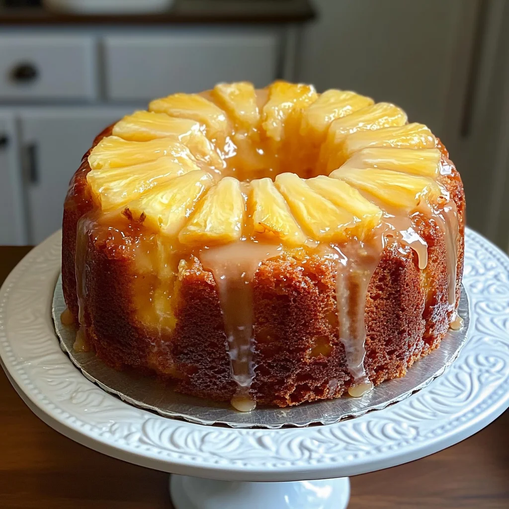 Pineapple Pound Cake with Pineapple Glaze