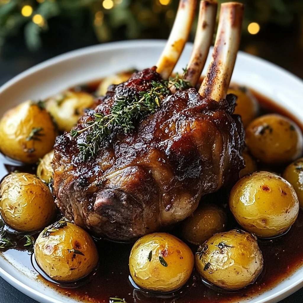 Red Wine & Herb Lamb Shanks with Roasted Potatoes