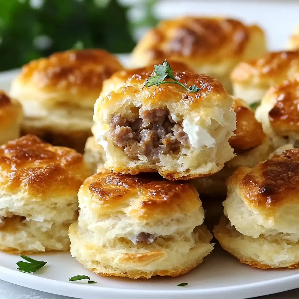 Sausage and Cream Cheese Biscuit Bites