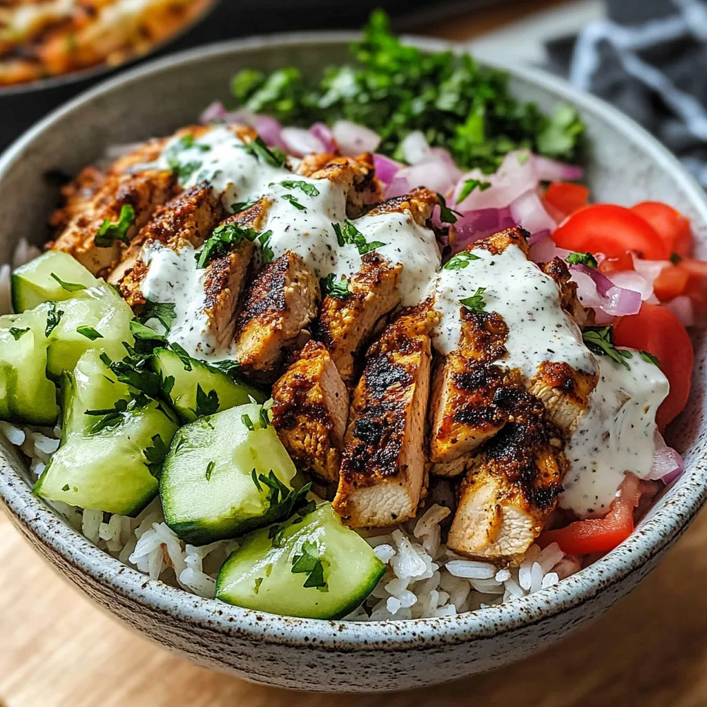 Savor 2-Hour Grilled Chicken Shawarma Bowls with Creamy Garlic Sauce
