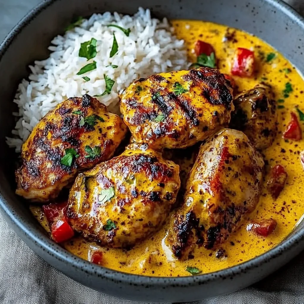 Spicy Cream Dream: Peri-Peri Chicken with Garlic Rice