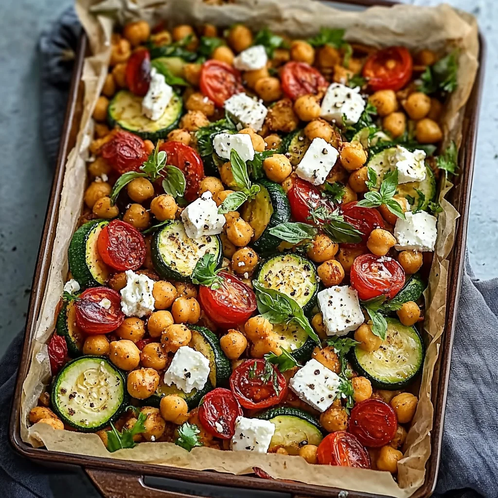 Zucchini & Chickpea Bake with Feta