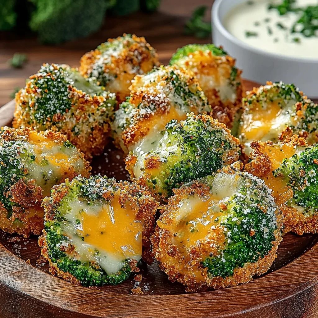 Air Fryer Broccoli Cheddar Poppers