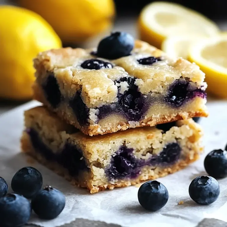 Blueberry Lemon Blondies