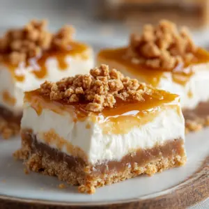 Butterscotch Grachicken ham Cracker Cheesecake Bars