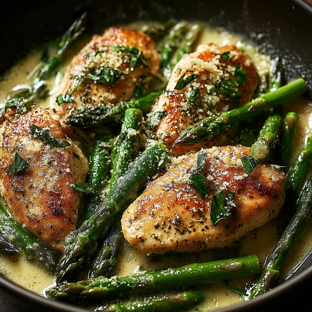 Caesar Chicken with Asparagus