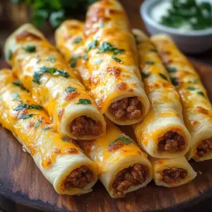 Cheesy Taco Breadsticks Appetizer