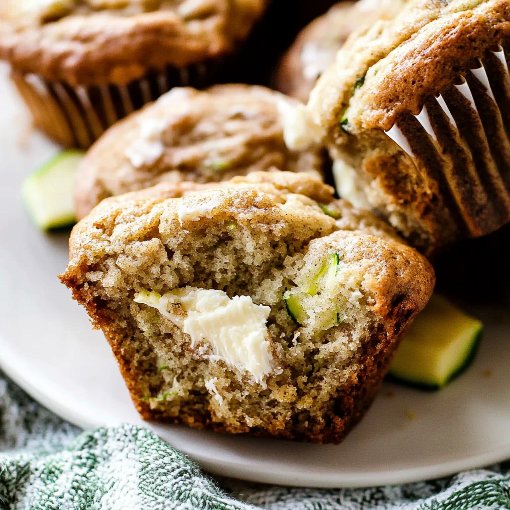 Cream Cheese Zucchini Muffins