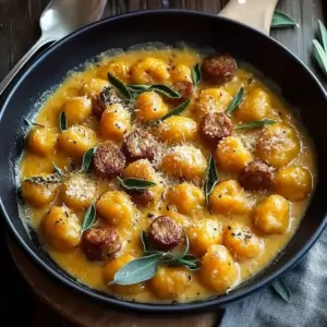 Creamy Butternut Squash Gnocchi with Sausage