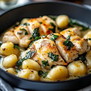 Creamy Garlic Chicken Gnocchi Skillet