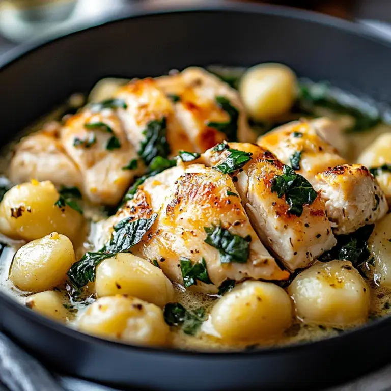 Creamy Garlic Chicken Gnocchi Skillet