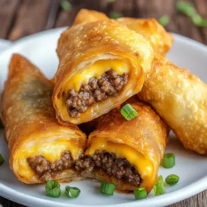 Crispy Air Fryer Cheeseburger Egg Rolls: A Must-Try Snack!