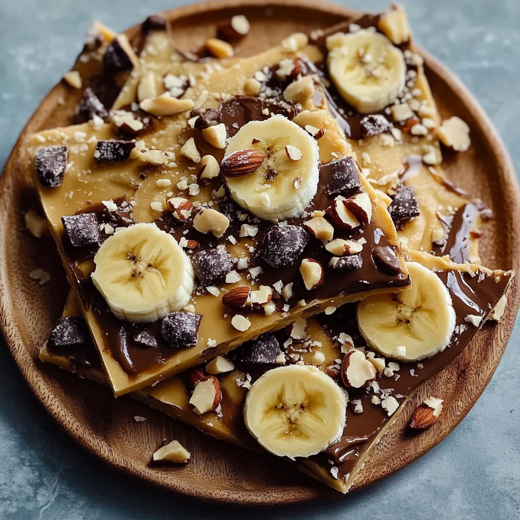 Frozen Banana Nut-Butter Bark