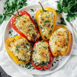 Herby Ricotta Stuffed Peppers