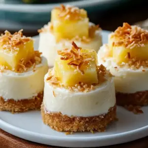 Mini Pineapple Coconut Milk Cheesecakes