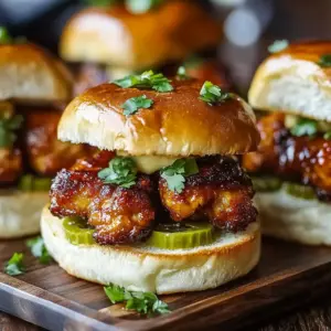 Nashville Hot Honey Butter Chicken Sliders