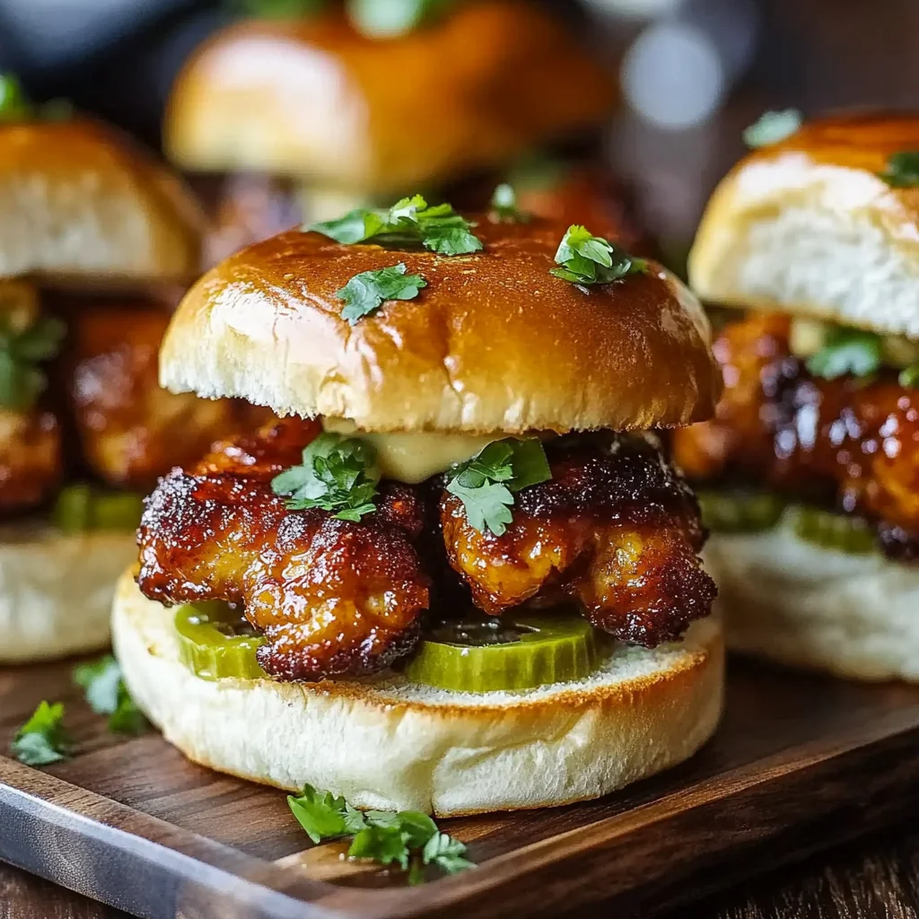 Nashville Hot Honey Butter Chicken Sliders