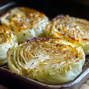 Oven Roasted Garlic Cabbage Steaks