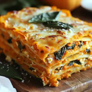 Savory Pumpkin & Spinach Lasagna