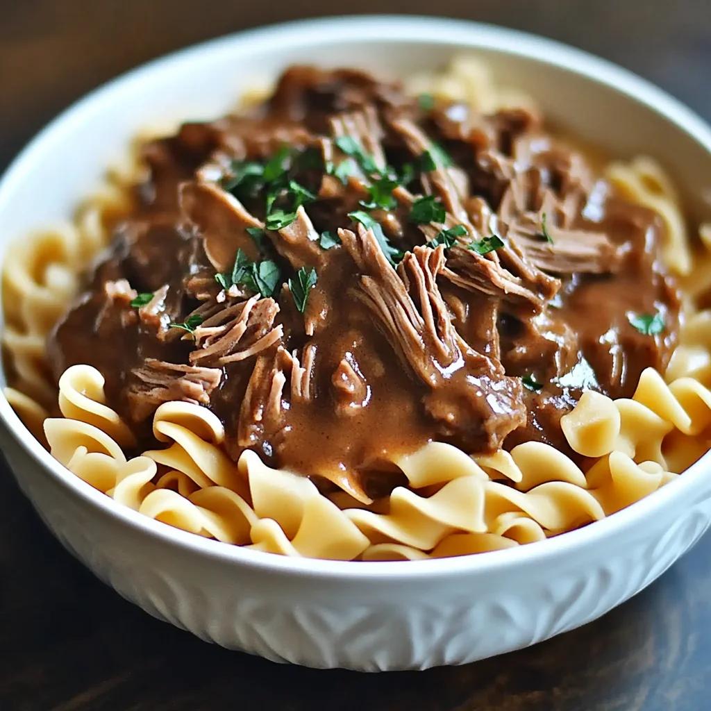Slow Cooker Beef & Noodles