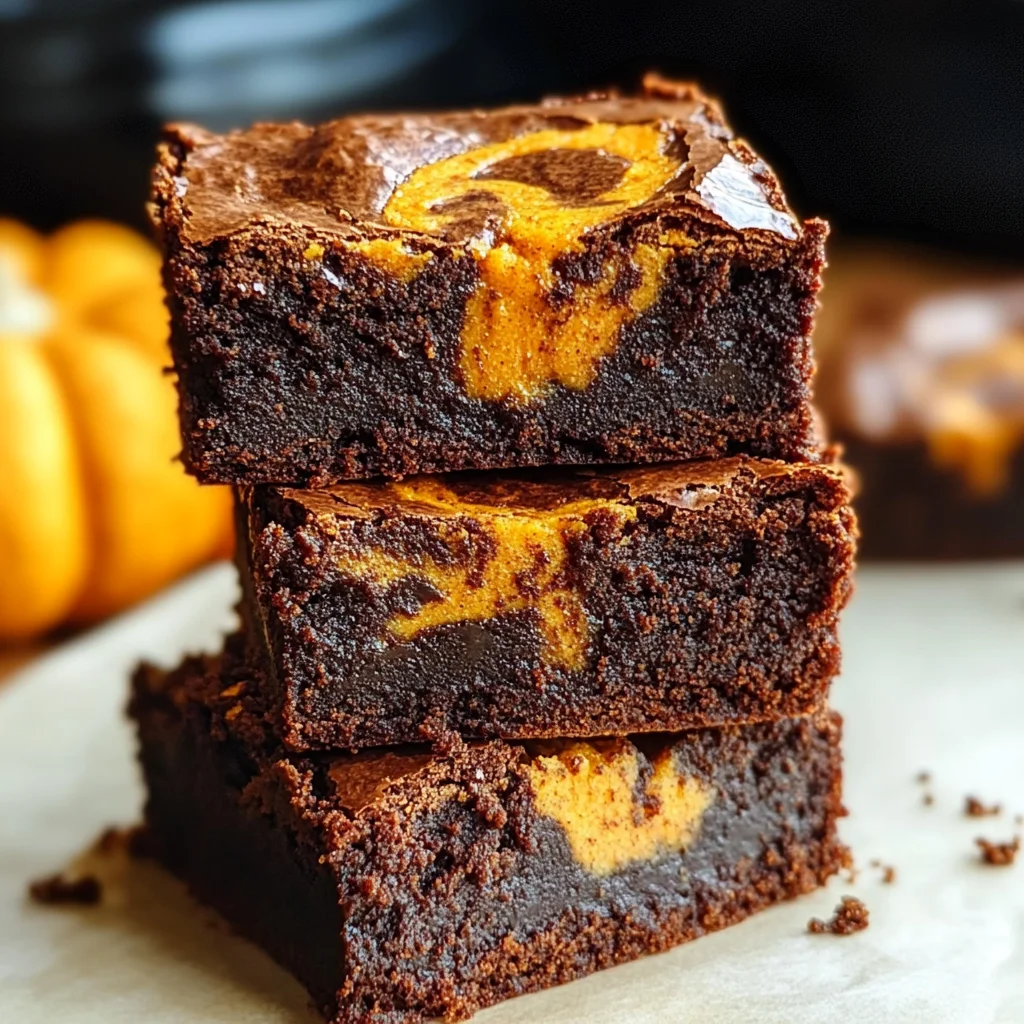 Swirled Pumpkin Brownies